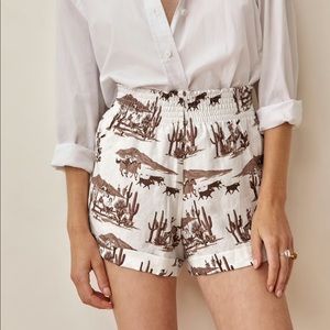 Reformation Nashville 100% linen shorts Sonoma
